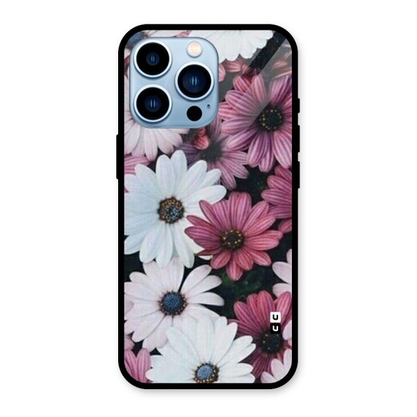 Floral Shades Pink Glass Back Case for iPhone 13 Pro