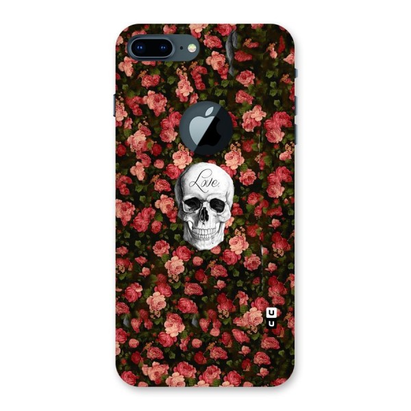 Floral Skull Love Back Case for iPhone 7 Plus Logo Cut