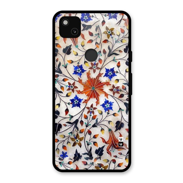 Floral Vintage Bloom Glass Back Case for Google Pixel 4a