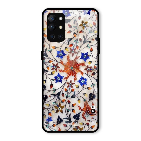 Floral Vintage Bloom Glass Back Case for OnePlus 9R