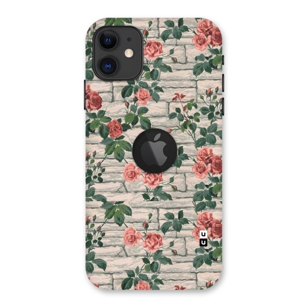 Floral Wall Design Back Case for iPhone 11 Logo Cut