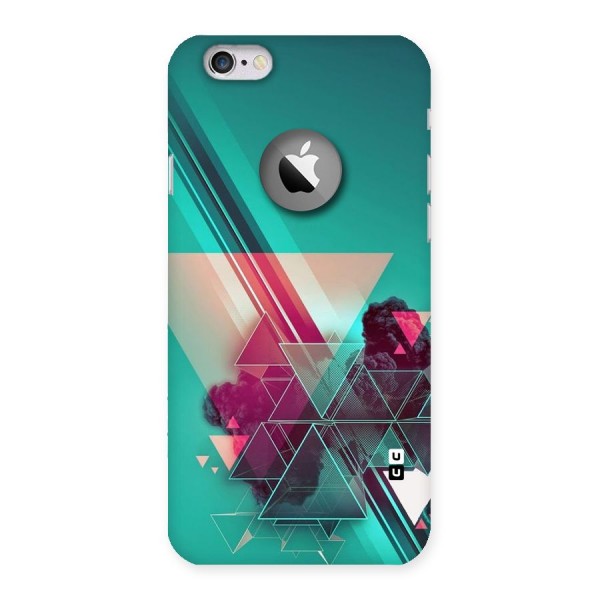 Floroscent Abstract Back Case for iPhone 6 Logo Cut