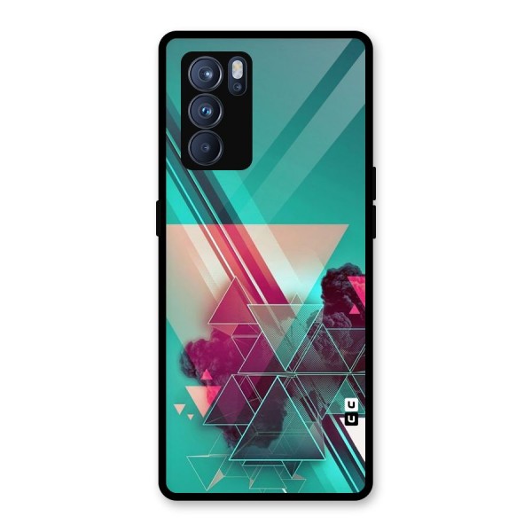 Floroscent Abstract Glass Back Case for Oppo Reno6 Pro 5G