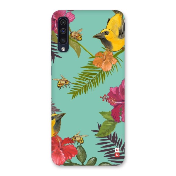 Flower Bird and Bee Back Case for Galaxy A50