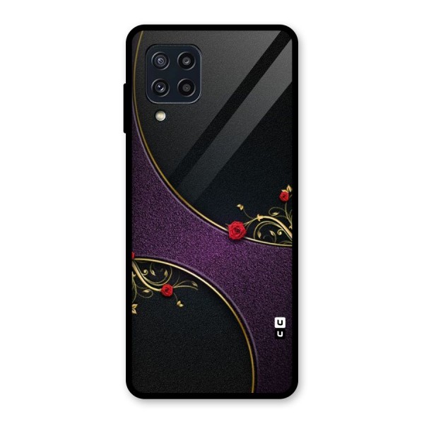 Flower Curves Glass Back Case for Galaxy M32