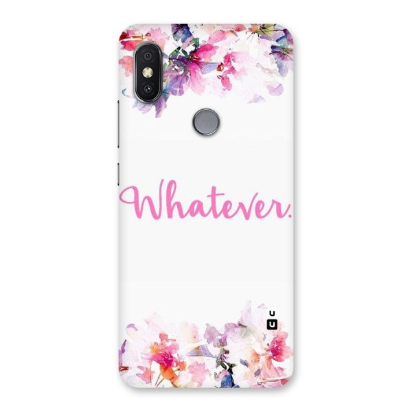 Flower Whatever Back Case for Redmi Y2