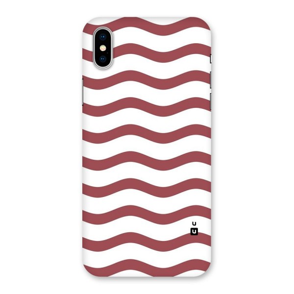 Flowing Stripes Red White Back Case for iPhone X