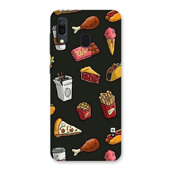 Foodie Pattern Back Case for Galaxy A30