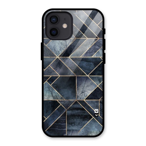 Forest Abstract Lines Glass Back Case for iPhone 12