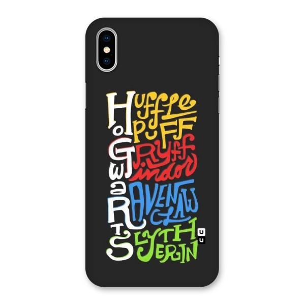 Four Colored Homes Back Case for iPhone X