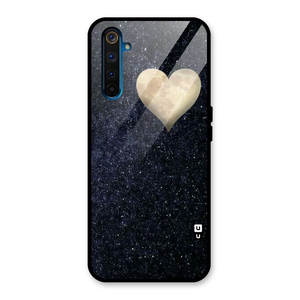 Galaxy Space Heart Glass Back Case for Realme 6 Pro