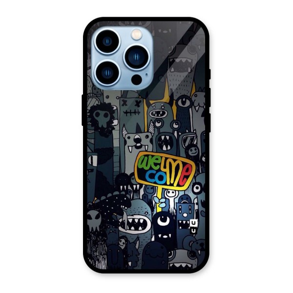 Ghost Welcome Glass Back Case for iPhone 13 Pro
