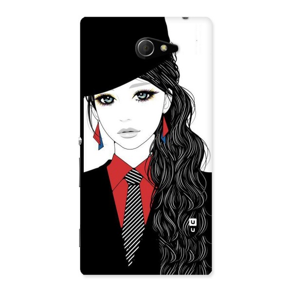 Girl Tie Back Case for Sony Xperia M2