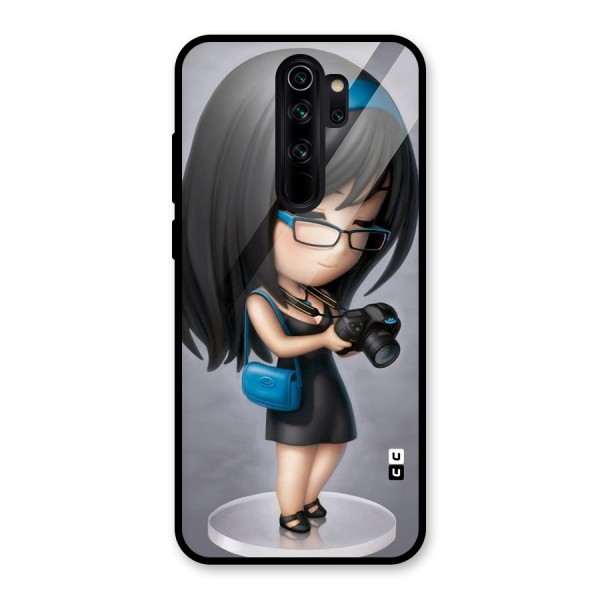 Girl With Camera Glass Back Case for Redmi Note 8 Pro