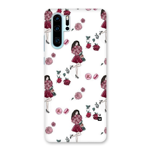 Girl With Flowers Back Case for Huawei P30 Pro