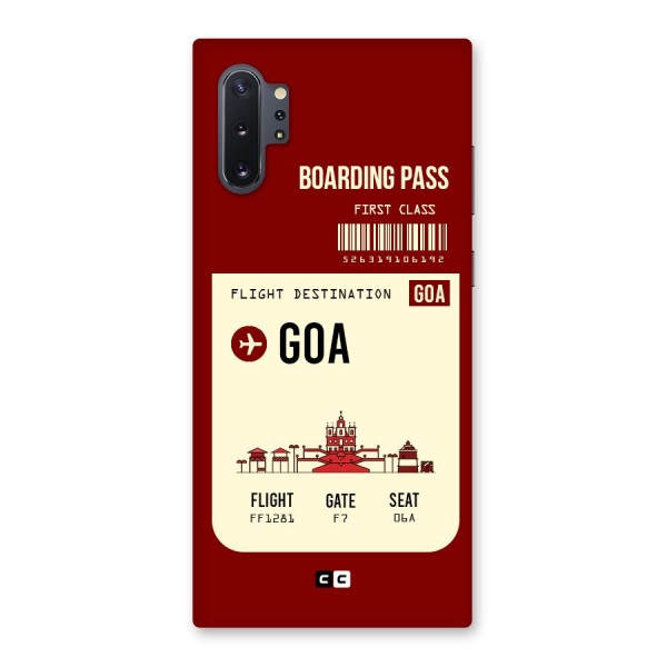 Goa Boarding Pass Back Case for Galaxy Note 10 Plus