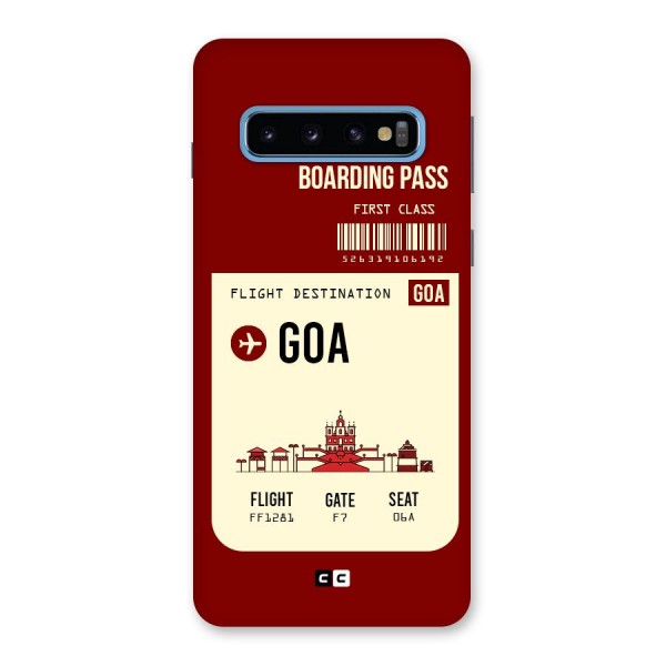 Goa Boarding Pass Back Case for Galaxy S10