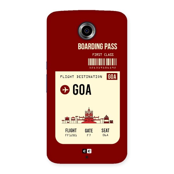 Goa Boarding Pass Back Case for Nexsus 6