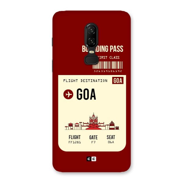 Goa Boarding Pass Back Case for OnePlus 6