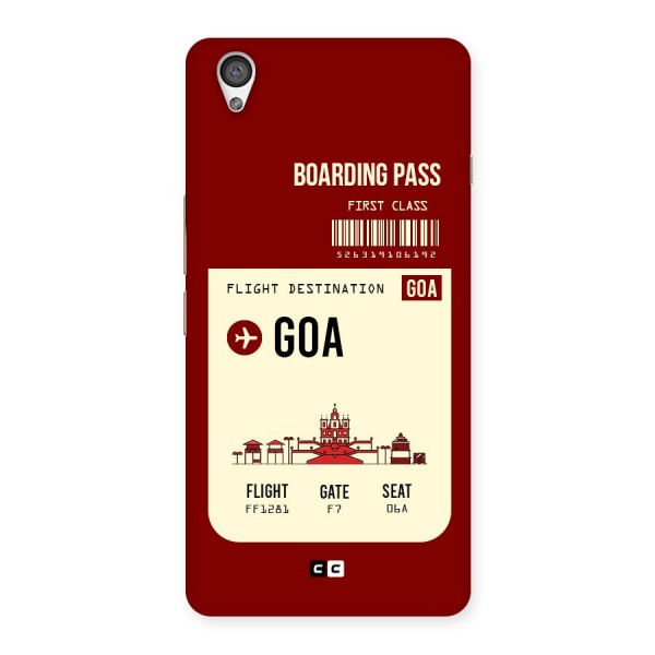 Goa Boarding Pass Back Case for OnePlus X