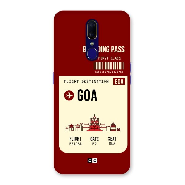 Goa Boarding Pass Back Case for Oppo F11