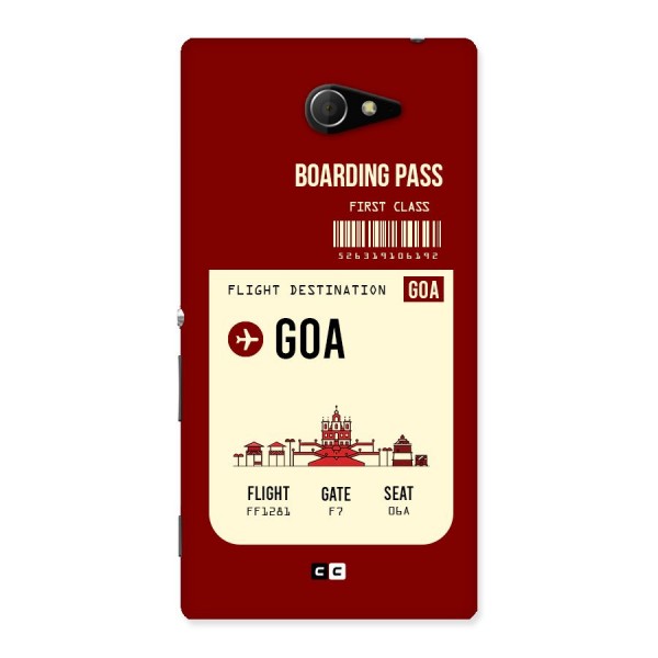 Goa Boarding Pass Back Case for Sony Xperia M2