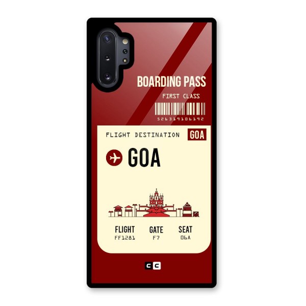 Goa Boarding Pass Glass Back Case for Galaxy Note 10 Plus