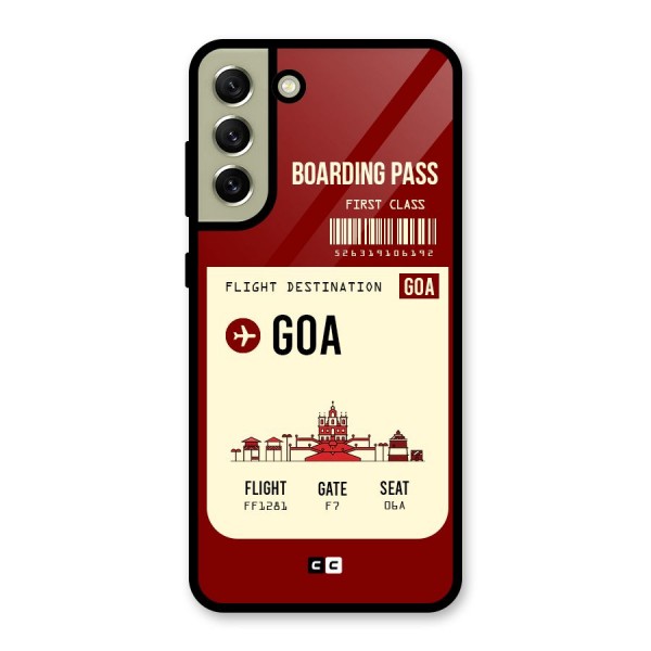 Goa Boarding Pass Glass Back Case for Galaxy S21 FE 5G