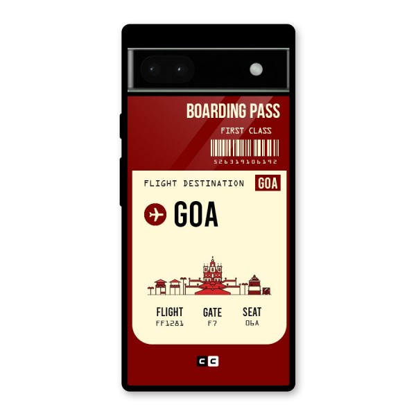 Goa Boarding Pass Glass Back Case for Google Pixel 6a