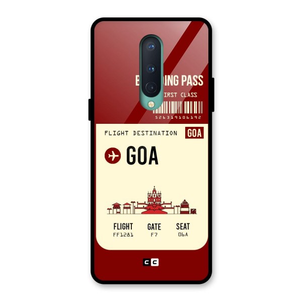 Goa Boarding Pass Glass Back Case for OnePlus 8