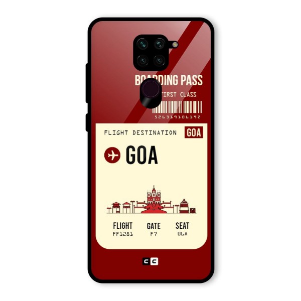 Goa Boarding Pass Glass Back Case for Redmi Note 9