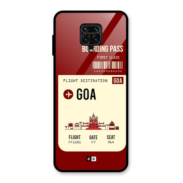 Goa Boarding Pass Glass Back Case for Redmi Note 9 Pro Max