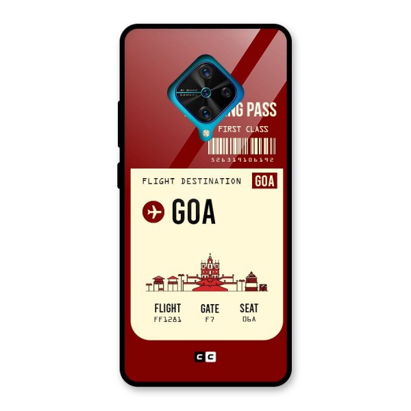 Goa Boarding Pass Glass Back Case for Vivo S1 Pro