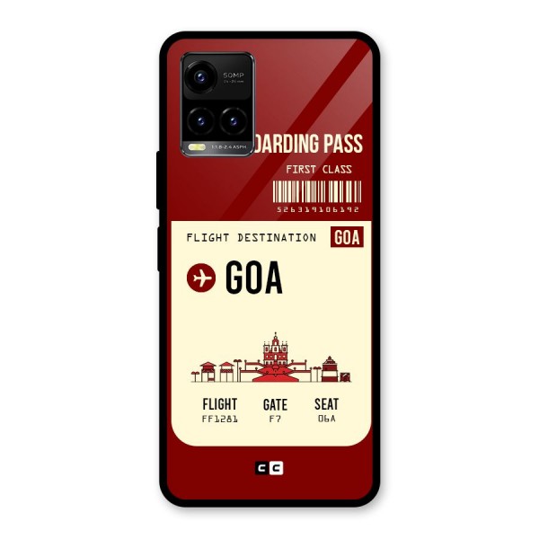 Goa Boarding Pass Glass Back Case for Vivo Y21 2021