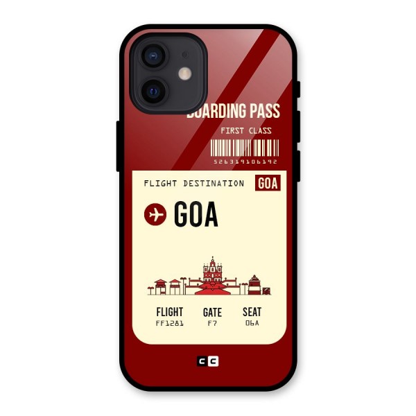 Goa Boarding Pass Glass Back Case for iPhone 12