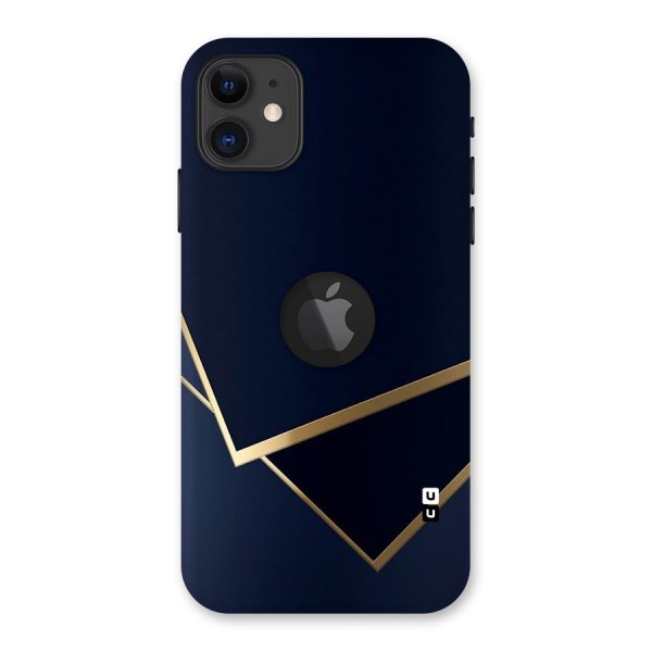 Gold Corners Back Case for iPhone 11 Logo Cut
