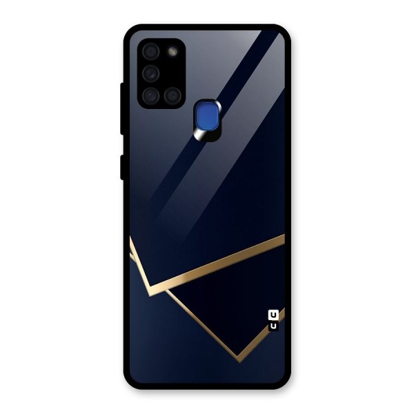 Gold Corners Glass Back Case for Galaxy A21s