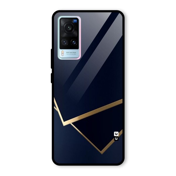 Gold Corners Glass Back Case for Vivo X60