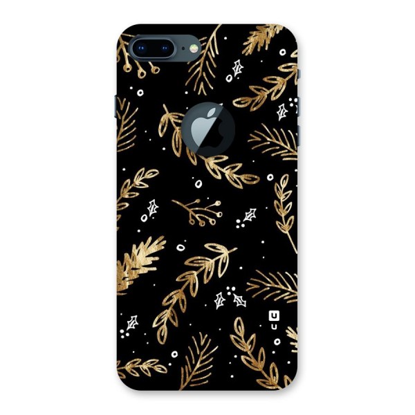Gold Palm Leaves Back Case for iPhone 7 Plus Logo Cut