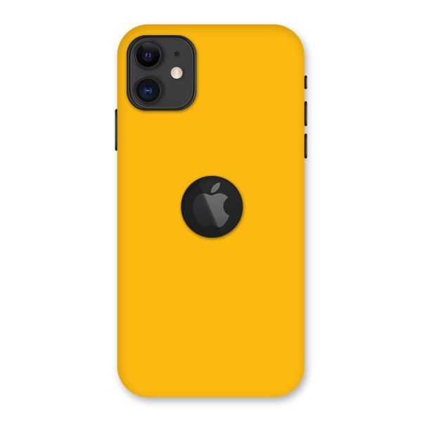 Gold Yellow Back Case for iPhone 11 Logo Cut