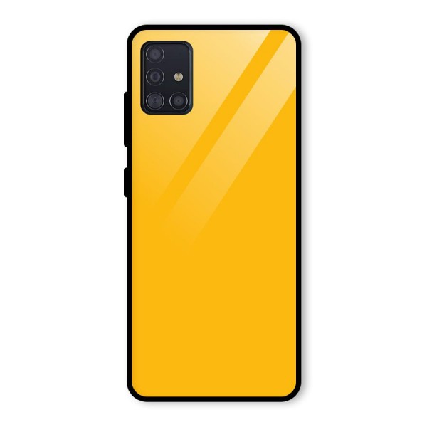 Gold Yellow Glass Back Case for Galaxy A51