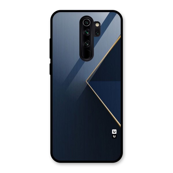 Golden Blue Triangle Glass Back Case for Redmi Note 8 Pro