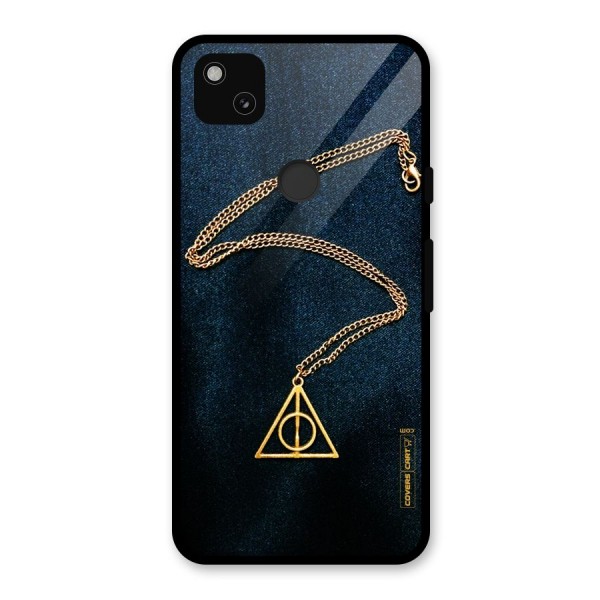 Golden Chain Glass Back Case for Google Pixel 4a