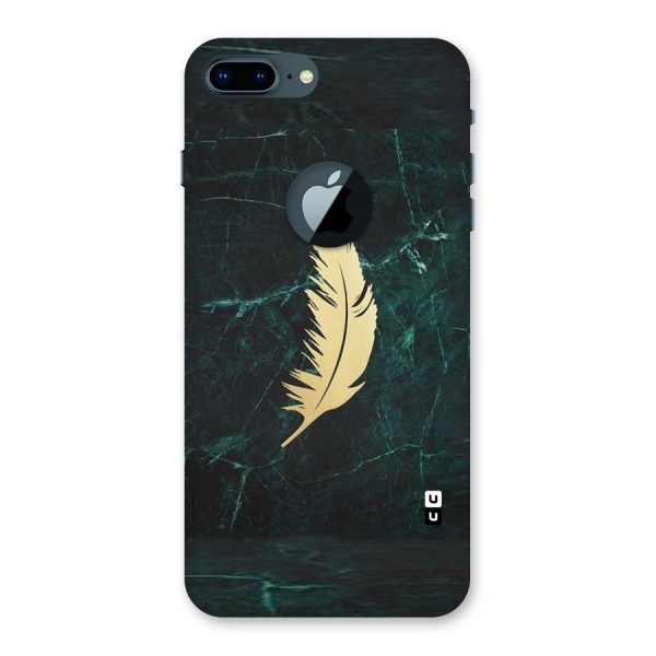 Golden Feather Back Case for iPhone 7 Plus Logo Cut