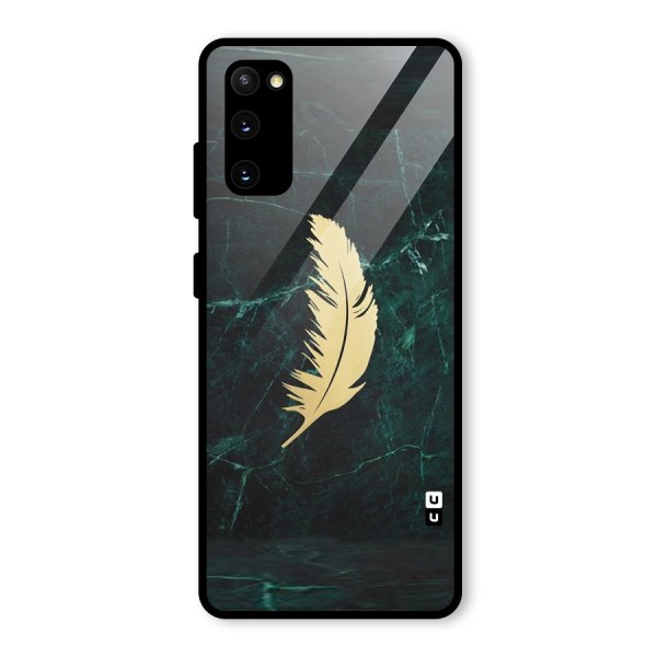 Golden Feather Glass Back Case for Galaxy S20 FE