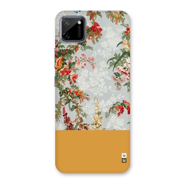 Golden Stripe on Floral Back Case for Realme C11