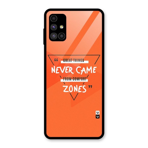 Great Things Comfort Zones Glass Back Case for Galaxy M51