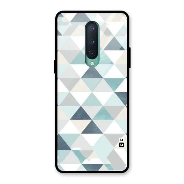 Green And Grey Pattern Glass Back Case for OnePlus 8