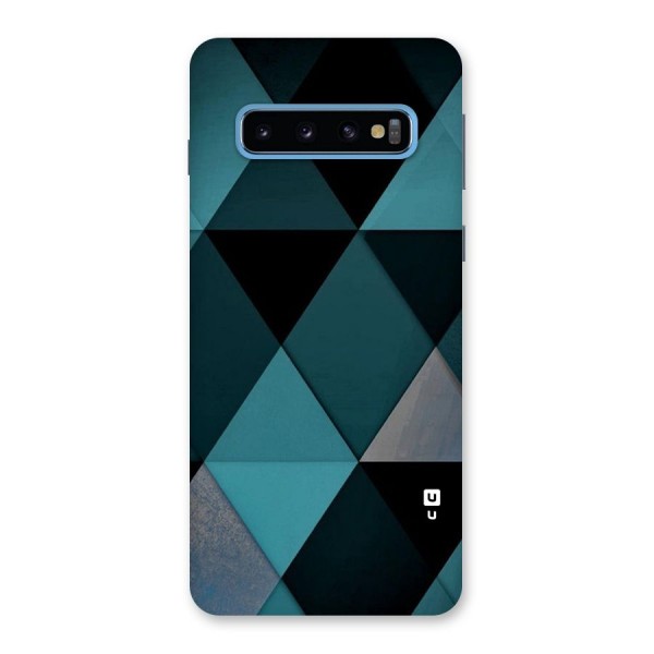 Green Black Shapes Back Case for Galaxy S10