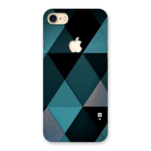 Green Black Shapes Back Case for iPhone 7 Apple Cut